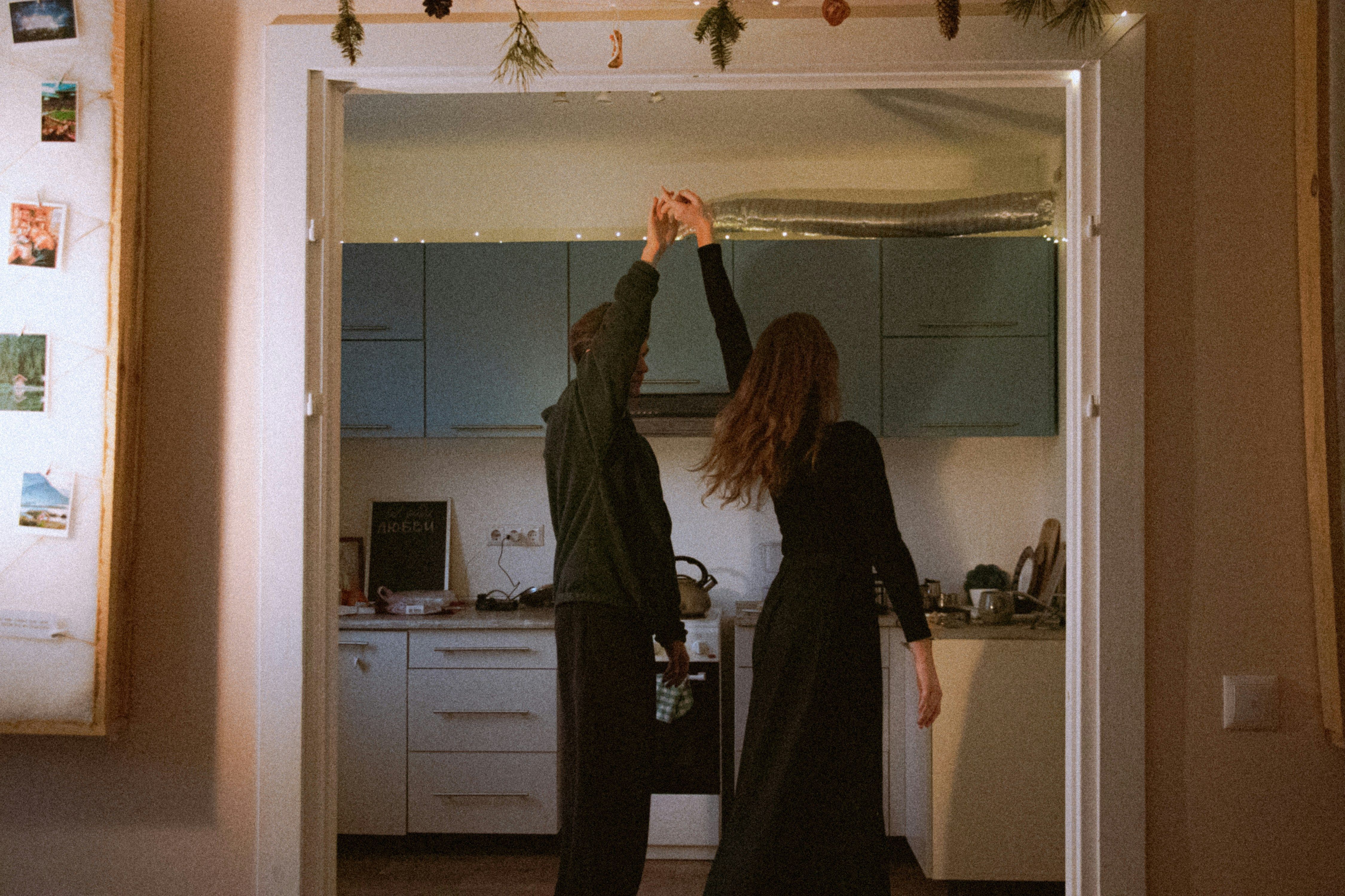 Couple in a warm home setting